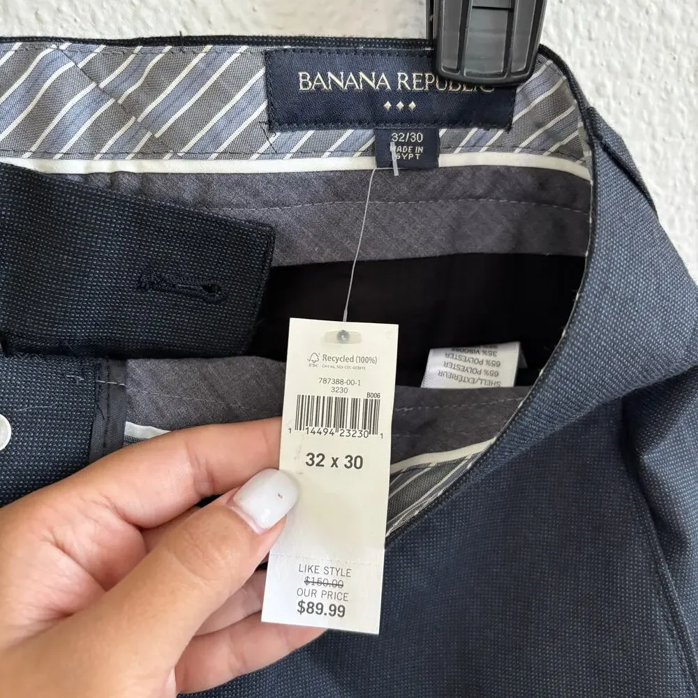 NWT Banana Republic Blue Men's Slack Pants Size 32x30
